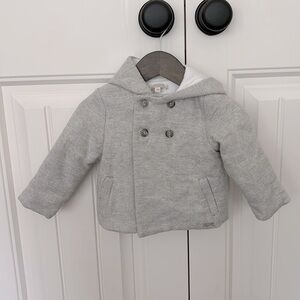 Purete du Bebe Baby Boy’s Grey Wool Blend Hooded Coat